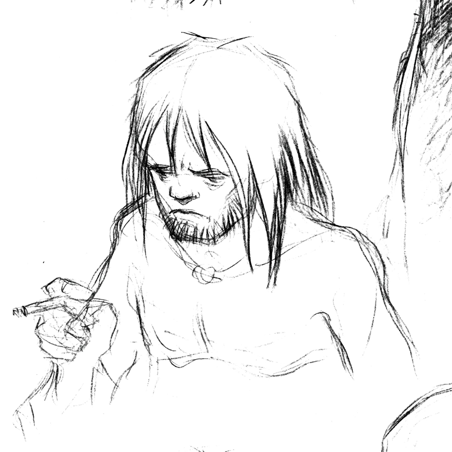 Tirage sur dibond "Bobby Sands - croquis" par Stéphane Heurteau