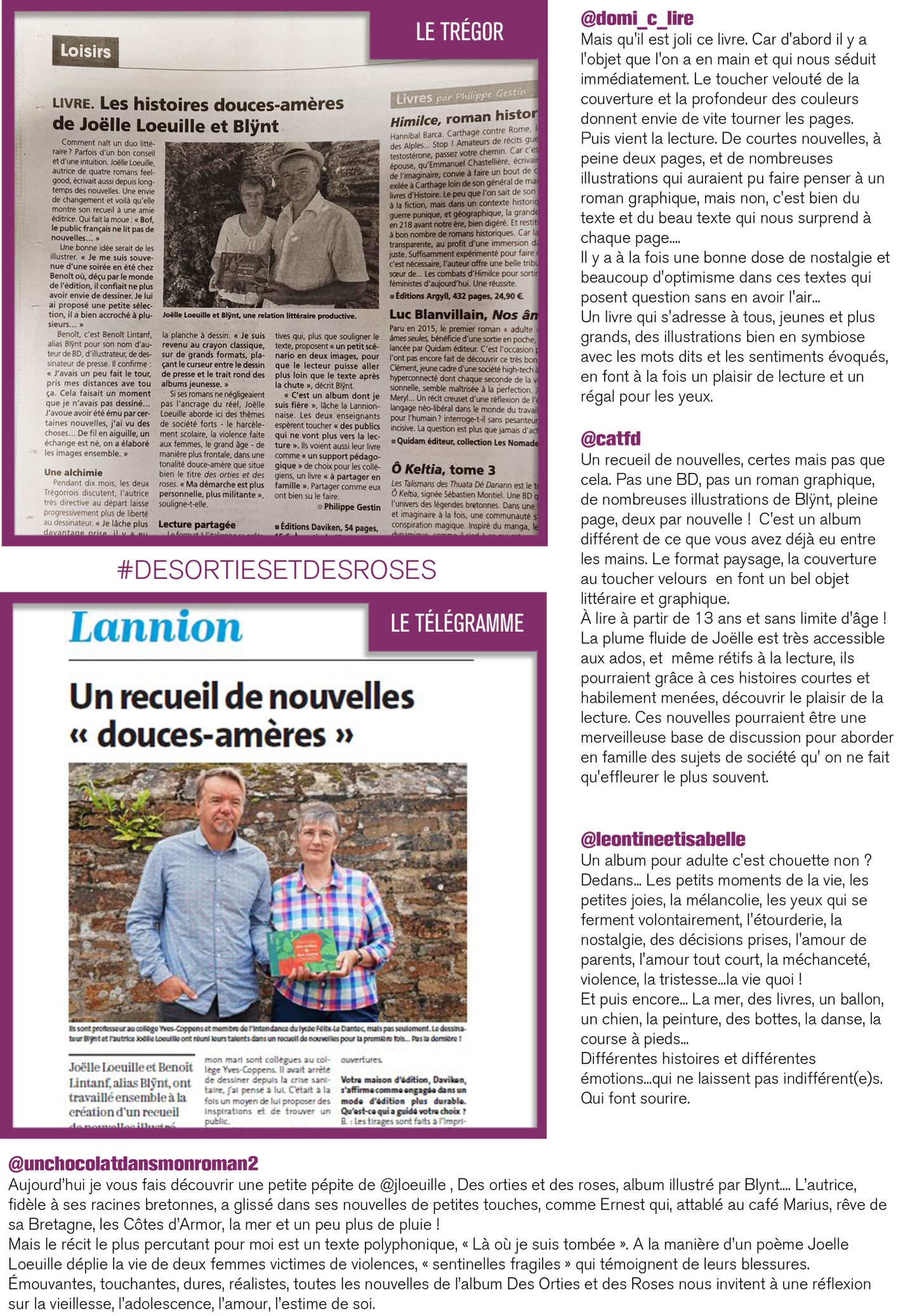 Des orties & des roses - revue media