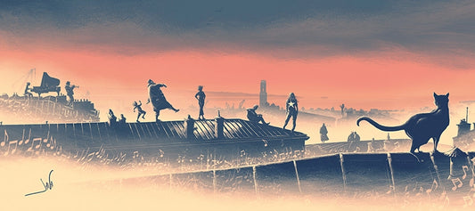 Tirage sur toile "Les toits de Brest" SIGNÉ par Gildas Java