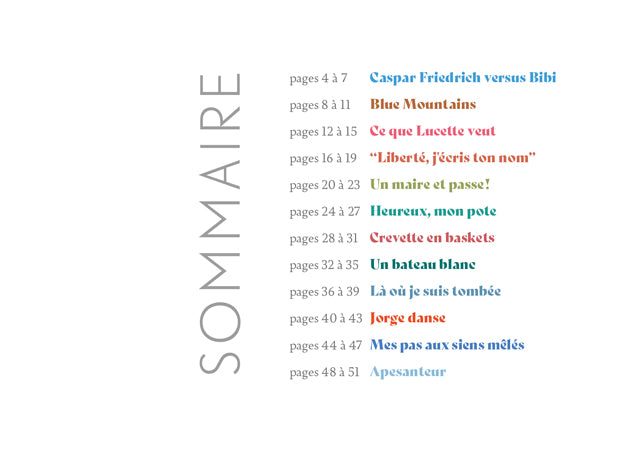 Des orties & des roses - sommaire